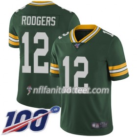 Miesten Green Bay Packers NFL Pelipaita Aaron Rodgers 12 Nike Vihreä100th